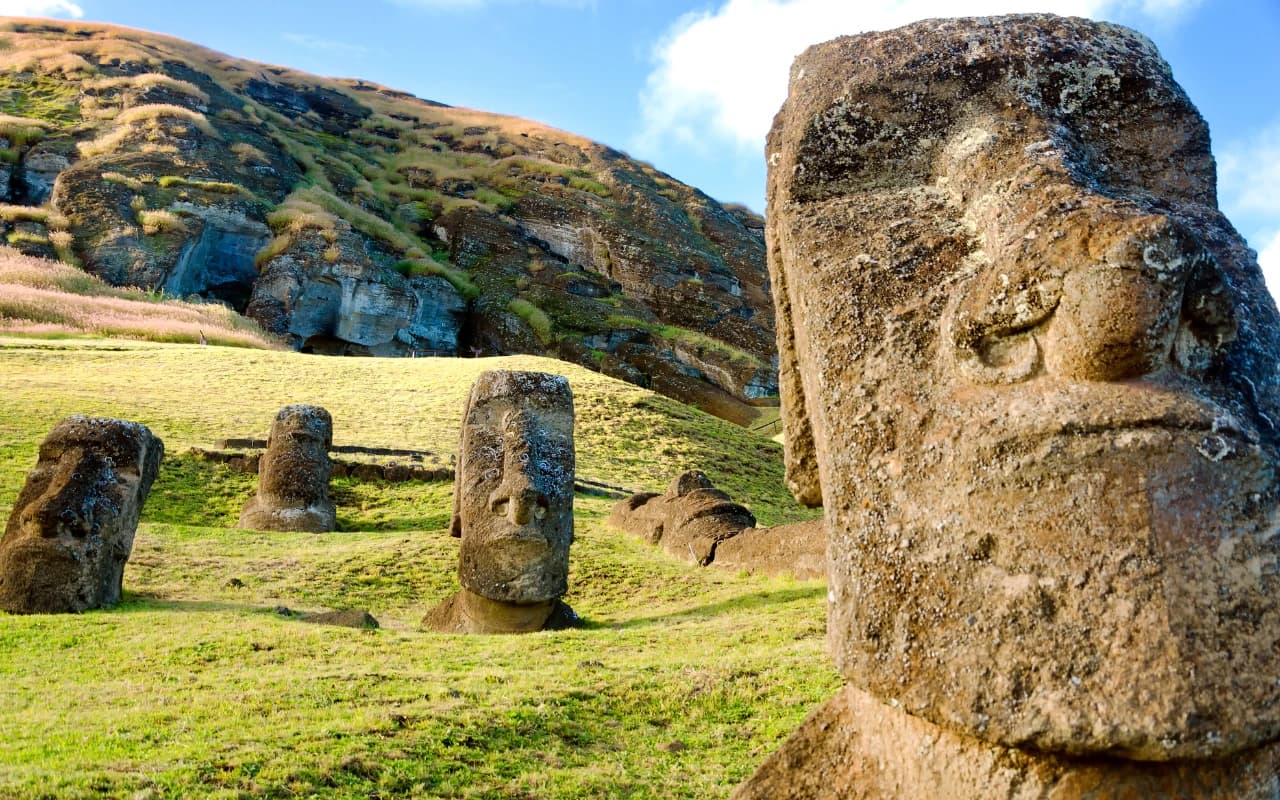 statues Moaï sur l'île de paques